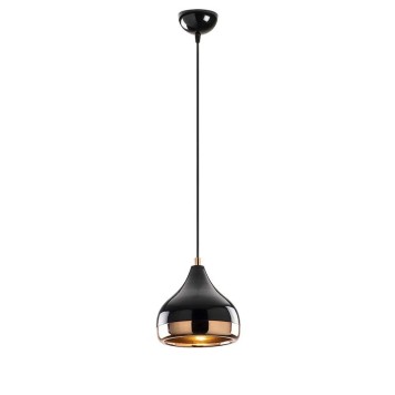 Plafonnier suspension luminaire Elprecious E27 couleur noir-bronze D17x112cm