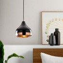 Plafonnier suspension luminaire Elprecious E27 couleur noir-bronze D17x112cm