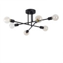 Plafonnier suspension luminaire Å27 en coloris noir D64x30cm