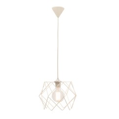 Plafonnier  suspension luminaire  Å27 en coloris blanc D30x80cm