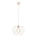 Plafonnier  suspension luminaire  Å27 en coloris blanc D30x80cm