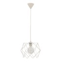 Plafonnier  suspension luminaire  Å27 en coloris blanc D30x80cm
