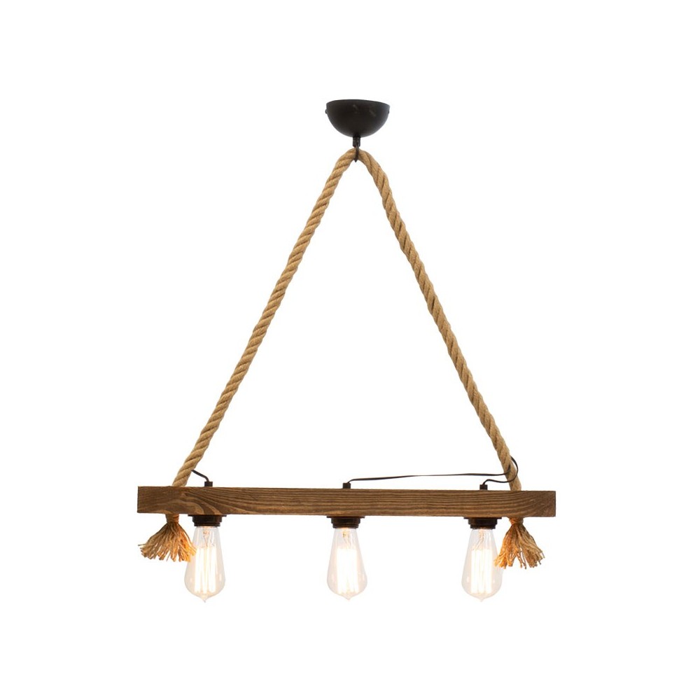 Plafonnier suspension luminaire Å27 couleur noyer-noir 48x8,5x63cm Plafonnier suspension luminaire Å27 couleur noyer-noir 48x8,5x63cm