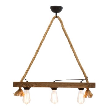Plafonnier  suspension luminaire  Å27 couleur noyer-noir 48x8,5x63cm