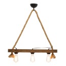 Plafonnier  suspension luminaire  Å27 couleur noyer-noir 48x8,5x63cm