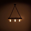Plafonnier  suspension luminaire  Å27 couleur noyer-noir 48x8,5x63cm