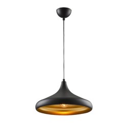 Plafonnier  suspension luminaire  Å27 en couleur noir_doré D36x118cm