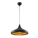 Plafonnier  suspension luminaire  Å27 en couleur noir_doré D36x118cm