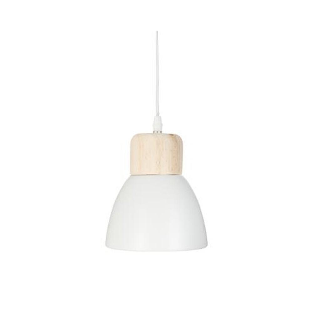 Plafonnier suspension luminaire Å14 en coloris blanc-naturel D15x99cm Plafonnier suspension luminaire Å14 en coloris blanc-naturel D15x99cm