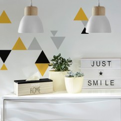 Plafonnier  suspension luminaire Å14 en coloris blanc-naturel D15x99cm