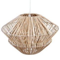Plafonnier suspension luminaire   Å27 beige D44x31cm