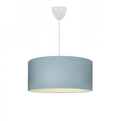 Plafonnier suspension luminaire E27 bleu clair D38x21cm