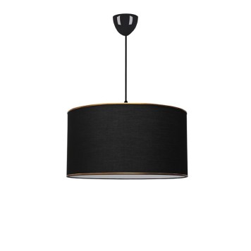 Plafonnier suspension luminaire E27 Noir D38x21cm