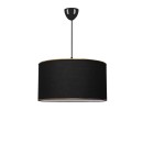 Plafonnier suspension luminaire E27 Noir D38x21cm