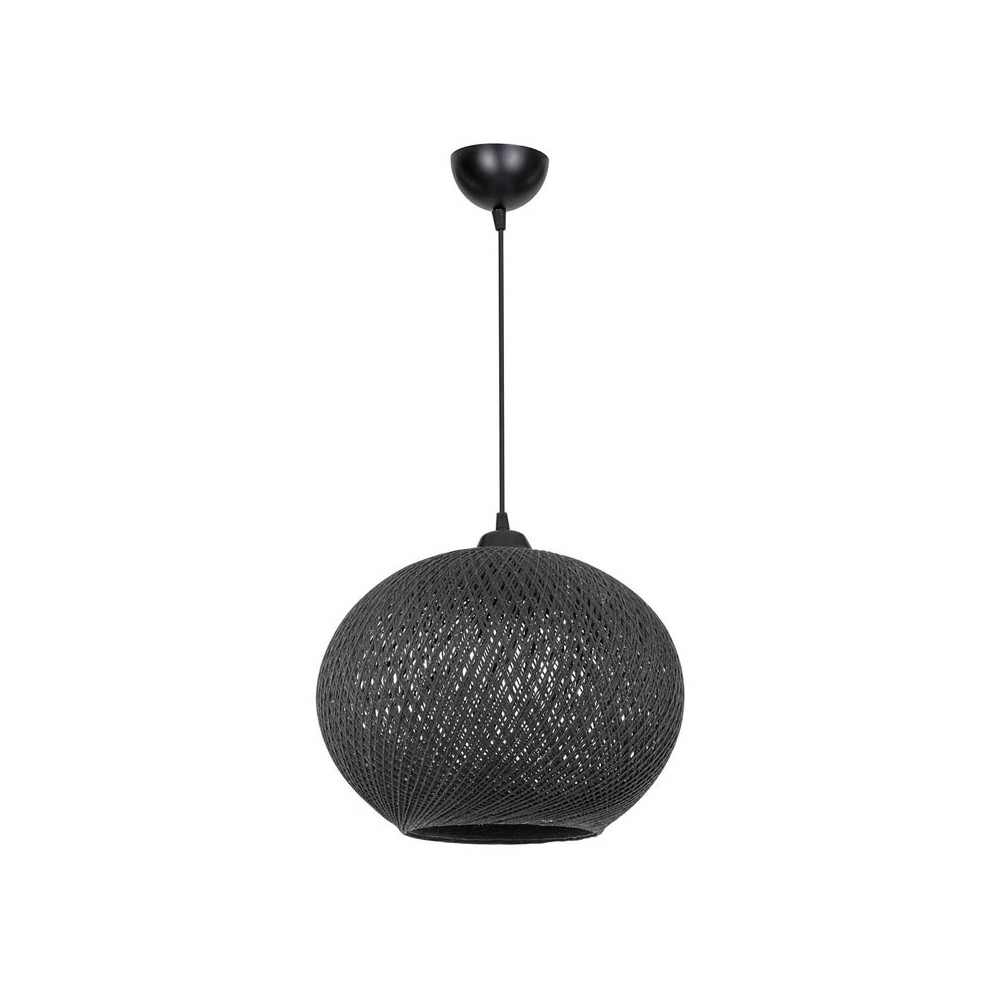 Plafonnier suspension luminaire Å27 noir D38x75cm Plafonnier suspension luminaire Å27 noir D38x75cm