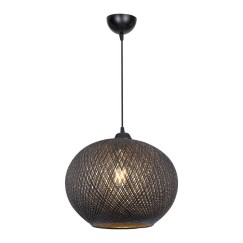 Plafonnier suspension luminaire Å27 noir D38x75cm