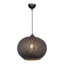 Plafonnier suspension luminaire Å27 noir D38x75cm