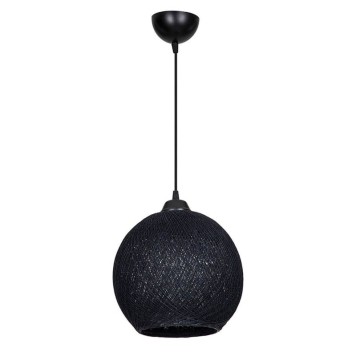 Plafonnier suspension luminaire Leshia Å27 noir D26x26cm