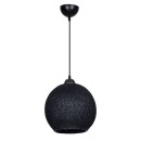 Plafonnier suspension luminaire Leshia Å27 noir D26x26cm