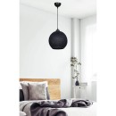 Plafonnier suspension luminaire Leshia Å27 noir D26x26cm