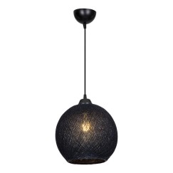 Plafonnier suspension luminaire Leshia Å27 noir D26x26cm