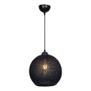 Plafonnier suspension luminaire Leshia Å27 noir D26x26cm