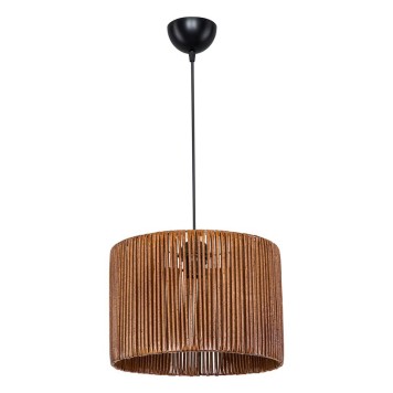 Plafonnier suspension luminaire  Å27 marron D30.5x20cm
