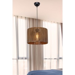 Plafonnier suspension luminaire  Å27 marron D30.5x20cm