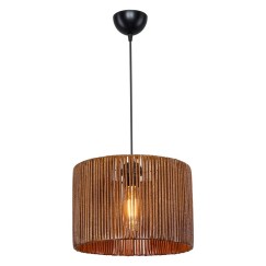 Plafonnier suspension luminaire  Å27 marron D30.5x20cm