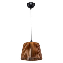 Plafonnier suspension luminaire Å27 marron D20x15cm