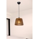 Plafonnier suspension luminaire Å27 marron D20x15cm