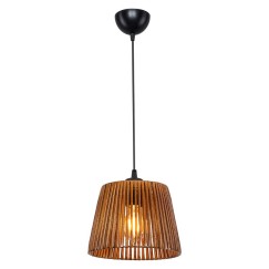 Plafonnier suspension luminaire Å27 marron D20x15cm
