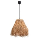 Plafonnier suspension luminaire Å27 marron D36.5x90cm
