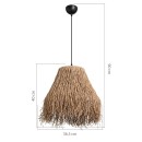Plafonnier suspension luminaire Å27 marron D36.5x90cm