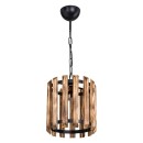 Plafonnier suspension luminaire Å27 noyer-noir D22x61cm