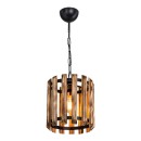 Plafonnier suspension luminaire Å27 noyer-noir D22x61cm