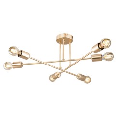 Plafonnier suspension luminaire  Å27 doré D61x25cm