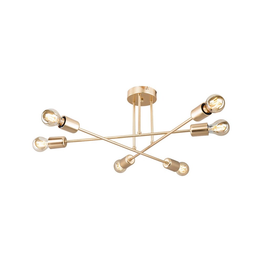 Plafonnier suspension luminaire Å27 doré D61x25cm Plafonnier suspension luminaire Å27 doré D61x25cm
