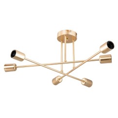 Plafonnier suspension luminaire  Å27 doré D61x25cm