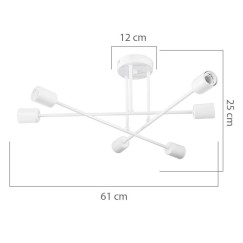 Plafonnier suspension luminaire  Å27 doré D61x25cm