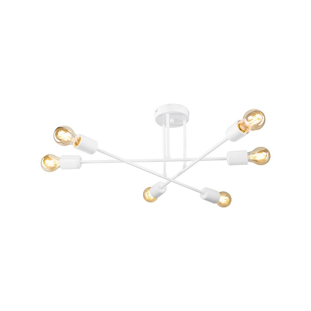 Plafonnier suspension luminaire Å27 blanc D61x25cm Plafonnier suspension luminaire Å27 blanc D61x25cm