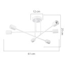 Plafonnier suspension luminaire Å27 blanc D61x25cm