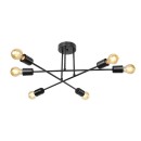 Plafonnier suspension luminaire Å27 noir D61x25cm