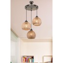 Plafonnier suspension luminaire Å27 marron D40x75cm