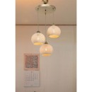 Plafonnier suspension luminaire crème-or D40x75cm