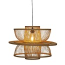 Plafonnier suspension luminaire e27 naturel 58x45 cm
