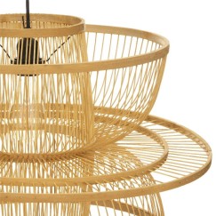 Plafonnier suspension luminaire e27 naturel 58x45 cm