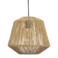 Plafonnier suspension luminaire Jily E27 naturel D29x117cm