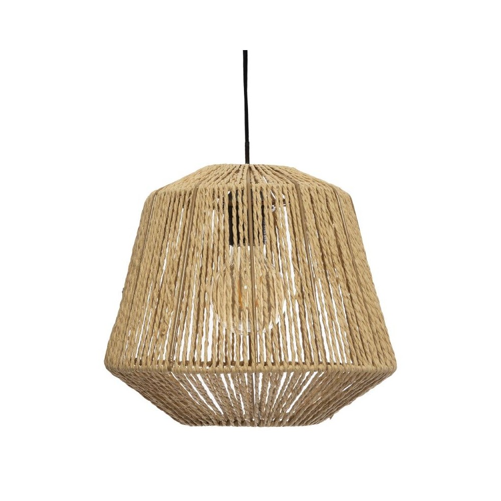 Plafonnier suspension luminaire Jily E27 naturel D29x117cm Plafonnier suspension luminaire Jily E27 naturel D29x117cm