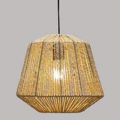 Plafonnier suspension luminaire Jily E27 naturel D29x117cm